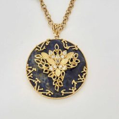 Bijouterie, Joaillerie | Joëlle Lasry Sautoir En Or, Lapis Lazuli Et Diamants Vers 1970