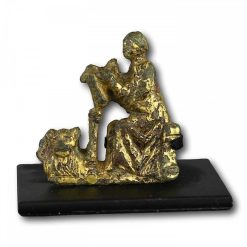 Art Sacre, Objets Religieux | Matthew Holder Relief En Bronze Dore Representant Saint Marc Avec Son Lion, 3E/14E Siecle