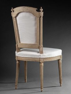 Louis Xvi | Galerie Delage Paire De Chaises A Colonnes Detachees Attribuees A Henri Jacob