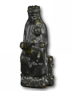 Art Sacre, Objets Religieux | Matthew Holder Figure En Bronze De La Vierge A L'Enfant Assise,14E Siecle