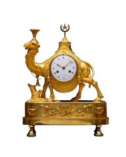 Empire | Richard Redding Antiques Pendule Empire En Bronze Dore "Au Dromadaire" Par Basile-Charles Le Roy