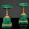 Objet De Decoration | Kollenburg Antiquairs Paire De Tazzas Russes En Malachite, Circa 1820