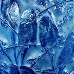 Verrerie, Cristallerie | BG Arts 1919 Rene Lalique - Vase Perruches Bleu Electrique