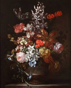 Xviie Siecle | Jan Muller Fleurs Dans Un Vase En Pierre - Jean Baptiste Monnoyer (1636 - 1699)