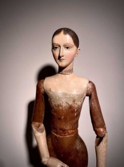 Xixe Siecle | Herwig Simons Fine Arts Mannequin Napolitain Articule En Bois Polychrome