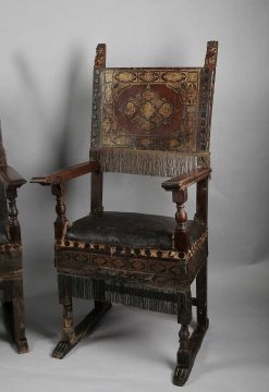 Louis Xiv | Costermans Antiquités Paire De Chaises A Bras Italie Xviie Siecle