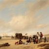 Nouveautes | Antichità Castelbarco La Plage De Scheveningen, Hubertus Van Hove (La 1814 -1865)