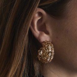 Bijouterie, Joaillerie | Joëlle Lasry Boucles D'Oreilles Dentelle Or Et Diamants