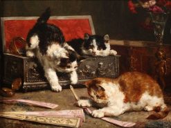 Xixe Siecle | Jan Muller Les Trois Espiegles - Charles Van Den Eycken (1859-1923)