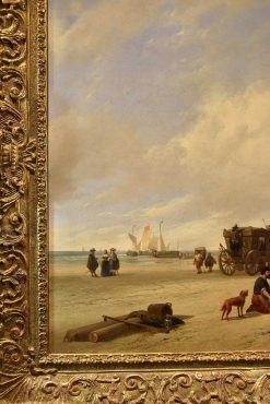 Nouveautes | Antichità Castelbarco La Plage De Scheveningen, Hubertus Van Hove (La 1814 -1865)