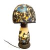 Art Deco | Antiquités Art Nouveau Muller Freres Luneville - Lampe Champignon "Anemones Bleues"