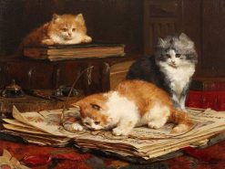 Xixe Siecle | Jan Muller Les Trois Curieux - Charles Van Den Eycken (1859-1923)