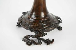 Xixe Siecle | Tora Tori Grand Vase Japonais En Bronze