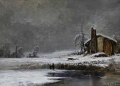 Nouveautes | Tomaselli Collection Fleury Chenu ( 1833 - 1875) - Paysage De Bresse En Hiver