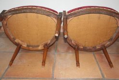 Louis Xvi | Didascalies Paire De Fauteuils A Chapeau De Gendarme, Epoque Louis Xvi