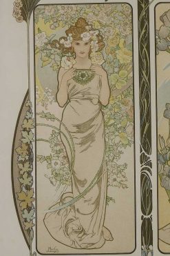 Gravures Anciennes | Galerie Tourbillon Les Fleurs - Alphonse Mucha (1860-1939)