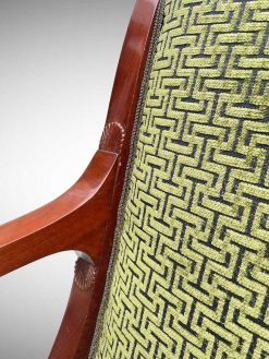 Empire | Galerie Maxime Fustier Fauteuil A Chassis En Acajou Et Bois Dore D' Epoque Empire