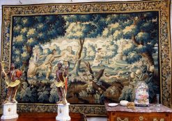 Tapisserie & Tapis | Méounes Antiquités Grande Tapisserie D'Aubusson La Chasse Au Renard , Debut Du Xviiie