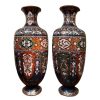 Objet De Decoration | La Crédence Tres Grande Paire De Vases Cloisonnes, Japon 19E Siecle