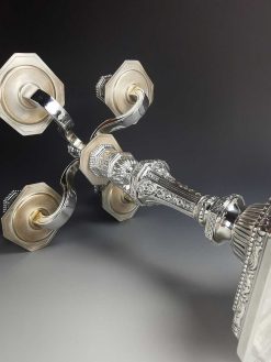 Luminaires | L'orfèvrerie lyonnaise Christofle - Paire De Candelabres En Metal Argente