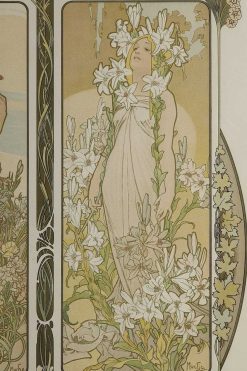 Gravures Anciennes | Galerie Tourbillon Les Fleurs - Alphonse Mucha (1860-1939)