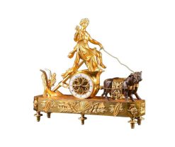 Louis Xvi | Mora Antiques Le Char De Ceres Pendule De Cheminee Louis Xvi