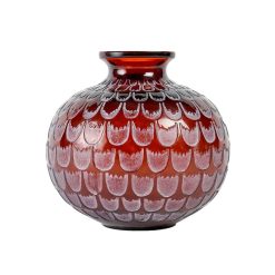 Nouveautes | BG Arts 1930 Rene Lalique - Vase Grenade Rouge