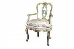 Louis Xv | Galleria Sinigaglia Paire De Fauteuils Venitiens En Bois Laque Et Dore, Milieu Du Xviiie Siecle