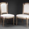 Louis Xvi | Galerie Delage Paire De Chaises A Colonnes Detachees Attribuees A Henri Jacob