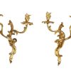 Louis Xv | Galerie Gilles Linossier Paire D'Appliques En Bronze Dore D'Epoque Louis Xv