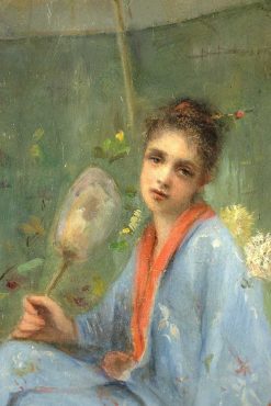 Art Nouveau | Art Revival Jeune Femme Sous Un Parasol - Walter Anderson (1856-1887)