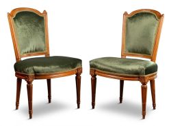 Louis Xvi | Galerie Delage Paire De Chaises Par Jean-Rene Nadal