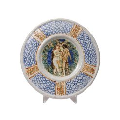 Ceramiques, Porcelaines | Galerie Latham Adam Et Eve Grand Plat En Faience De Maurice Savin (1894-1973)