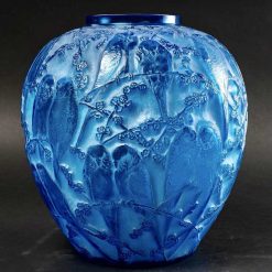 Verrerie, Cristallerie | BG Arts 1919 Rene Lalique - Vase Perruches Bleu Electrique