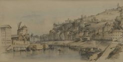 Napoleon Iii | Tomaselli Collection Alfred De Courville (?-1875) - Vue De Lyon, Les Quais De Saone Au Nord De Lyon