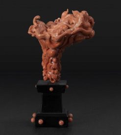 Annees 50-60 | Allemandi Fine Art Corail Rouge Sculpte Representant Une Figure Grotesque