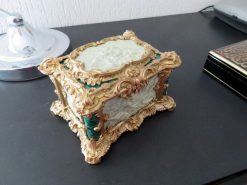 Objets De Vitrine | Antiquités Biau Boite En Malachite, Bronze Et Porcelaine Epoque Napoleon Iii