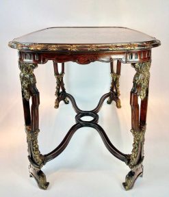 Art Deco | Robin Kowalski Antiques Table A The En Noyer Et Ecaille De Tortue De La Maison Franck