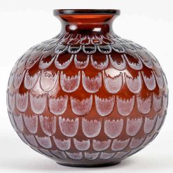 Nouveautes | BG Arts 1930 Rene Lalique - Vase Grenade Rouge