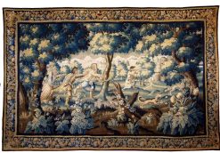 Tapisserie & Tapis | Méounes Antiquités Grande Tapisserie D'Aubusson La Chasse Au Renard , Debut Du Xviiie