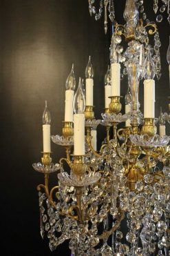 Napoleon Iii | Antiquités Thierry Martin Baccarat, Important Lustre A 18 Feux, Milieu Du Xixe Siecle