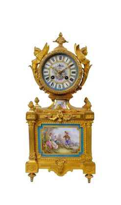 Louis-Philippe | Hirsch Antiquités Pendule En Bronze Dore Et Porcelaine