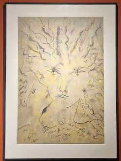 Gravures Anciennes | Castellino Fine Arts Visage Flamboyant, Lithographie - Jean Cocteau (1889 1963)