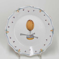 Louis Xvi | Bils Céramiques Assiette En Faience De Nevers A Decor Au Ballon - Xviiie Sie