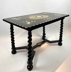 Nouveautes | Robin Kowalski Antiques Table De Milieu Du Xviiie Siecle En Bois Noirci Incruste D'Os