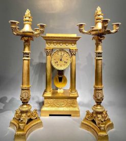 Restauration | Robin Kowalski Antiques Garniture De Cheminee D'Epoque Charles X