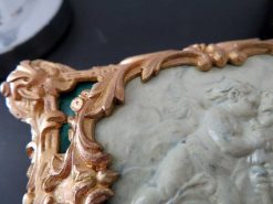 Objets De Vitrine | Antiquités Biau Boite En Malachite, Bronze Et Porcelaine Epoque Napoleon Iii