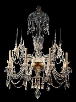 Nouveautes | Limburg Antiquairs Lustre A Huit Lumieres En Verre Taille De George Iii