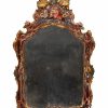 Miroirs, Trumeaux | Galleria Sinigaglia Miroir Venitien En Bois Laque Et Dore