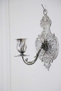 Regence | Galerie Pellat de Villedon Paire D'Appliques En Argent A Un Bras De Lumiere